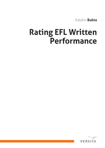 Rating EFL Written Performance