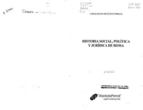 Historia social, política y jurídica de Roma