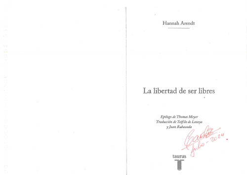 La libertad de ser libres