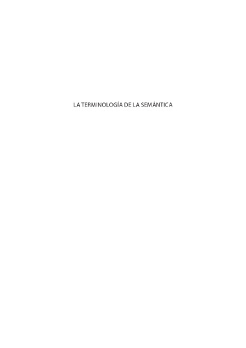 La terminología de la semántica