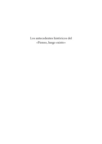 Los antecedentes históricos del «Pienso, luego existo»