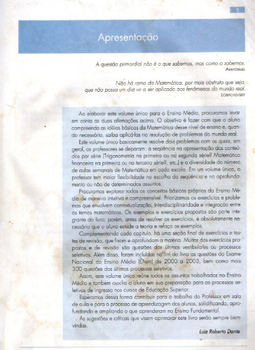Matemática Contexto e Aplicações