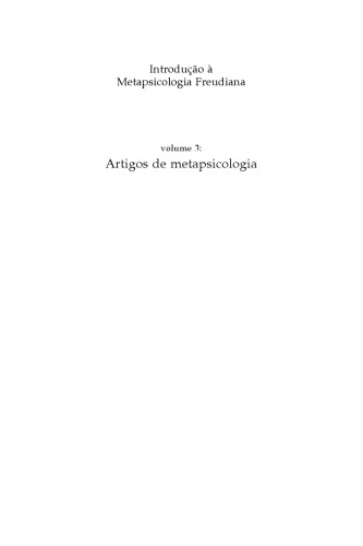 Introdução à Metapsicologia Freudiana