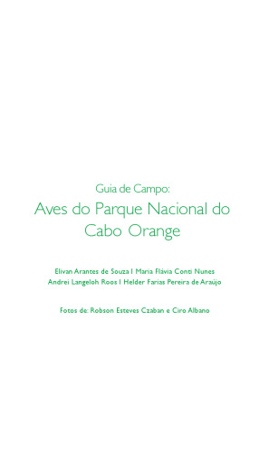 Aves do parque nacional do cabo orange