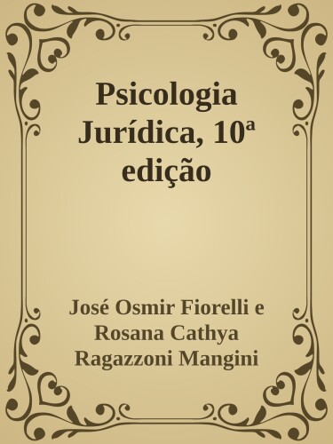 Psicologia Jurídica, 10ª edição