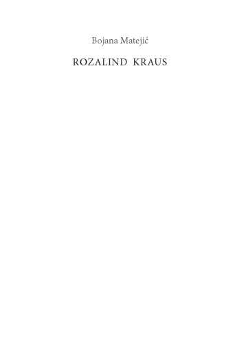 Rosalind Krauss
