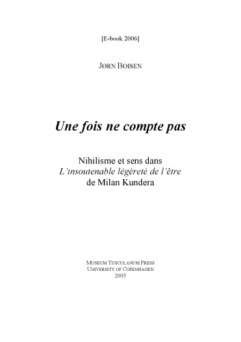 Une fois ne compte pas