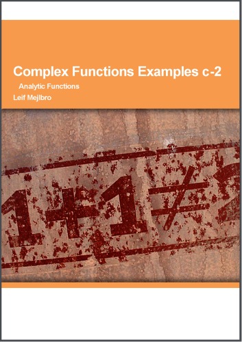 Complex Functions Examples c-2 – Analytic Functions