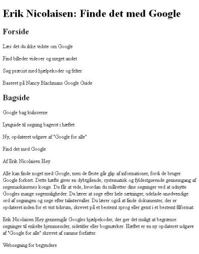 Find det med Google