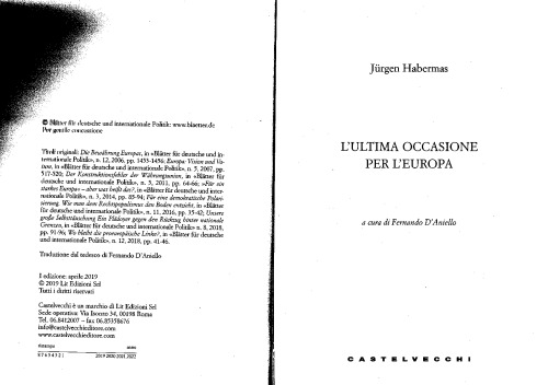L'ultima occasione per l'Europa