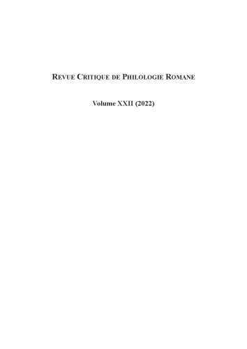 Revue critique de philologie romane - Volume 22