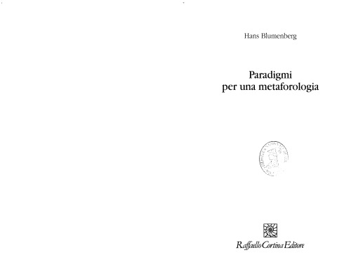 Paradigmi per una metaforologia