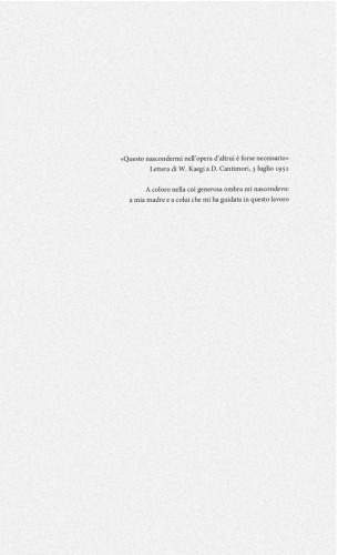 Animus Comune - Le lettere di Werner Kaegi e Delio Cantimori