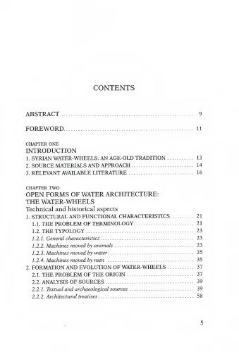 Water Architecture in the Lands of Syria: The Water-wheels