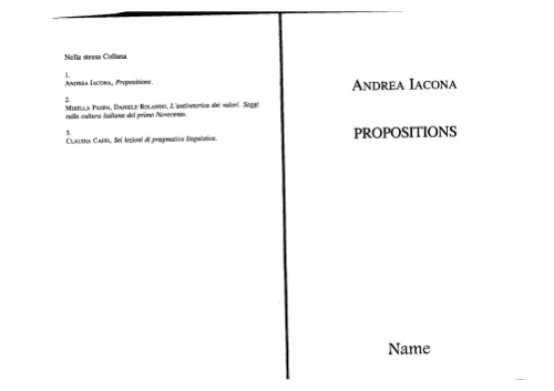 Propositions