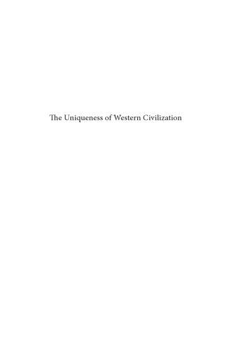 The Uniqueness of Western Civilization (Studies in Critical Social Sciences) (Studies in Critical Social Sciences, 28)