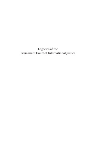Legacies of the Permanent Court of International Justice
