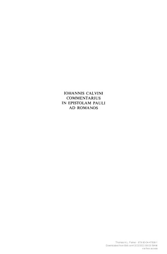 Iohannis Calvini, Commentarius in Epistolam Pauli ad Romanos