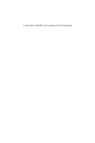 Contrastive Studies in Construction Grammar