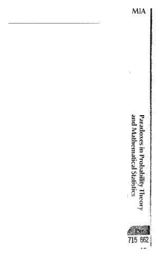 Paradoxes in probability theory and mathematical statistics