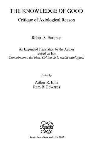 The knowledge of good: critique of axiological reason
