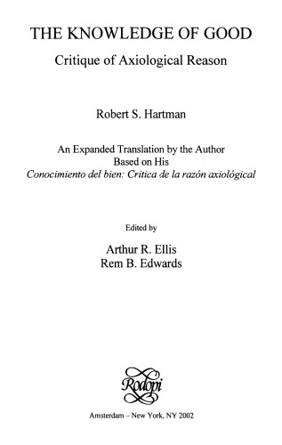The knowledge of good: critique of axiological reason