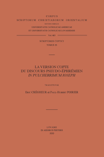 La version copte du discours pseudo-éphrémien In pulcherrimum Ioseph