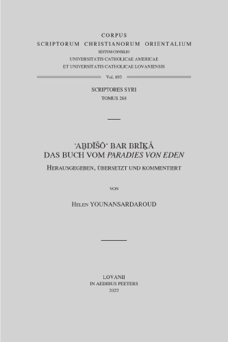 'Abdisho' bar Brika, Das Buch vom 'Paradies von Eden'
