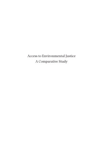 Access to Environmental Justice: a Comparative Study