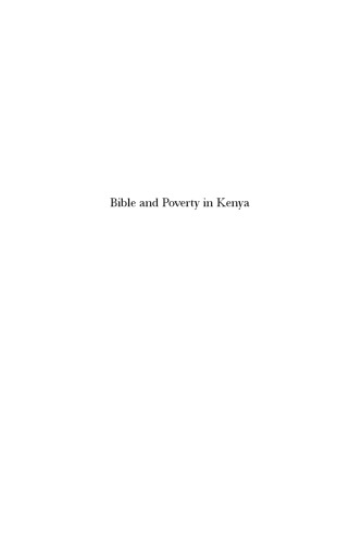 Bible and Poverty in Kenya : An Empirical Exploration