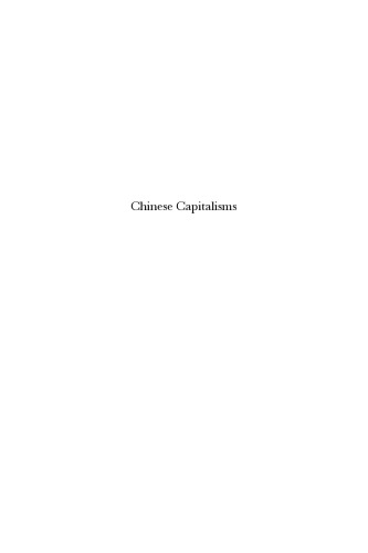 Chinese Capitalisms