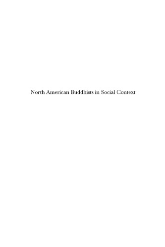 North American Buddhists in Social Context