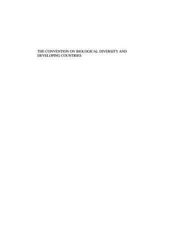 The Convention on Biological Diversity and Developing Countries