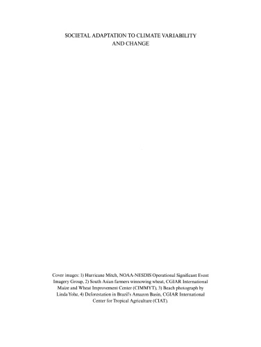 Societal Adaptation to Climate Variability and Change