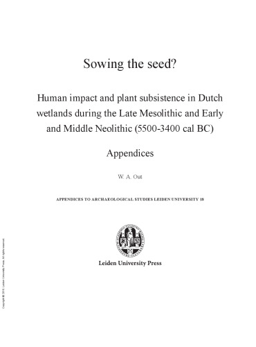 Sowing the Seed? : Appendices