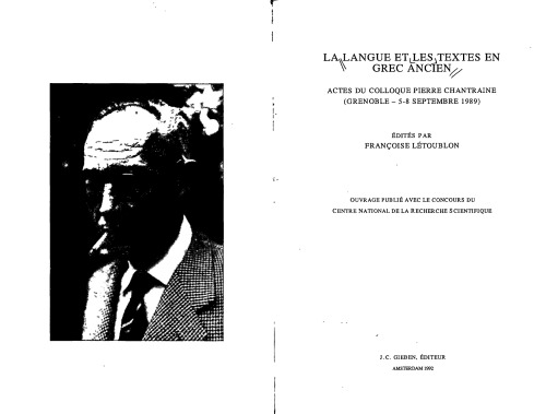 La langue et les textes en grec ancien