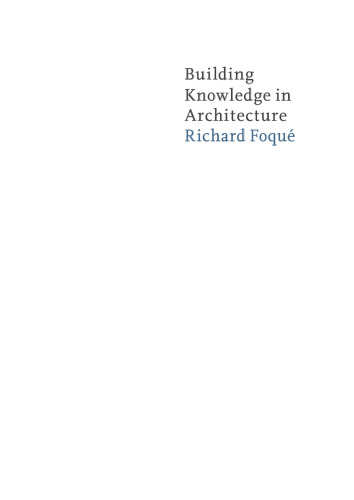 Building Knowledge in Architecture