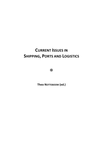 Current Issues in Shipping, Ports and Logistics