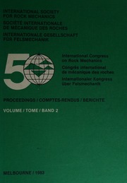 INTERNATIONAL SOCIETY FOR ROCK MECHANICS VOLUME 1