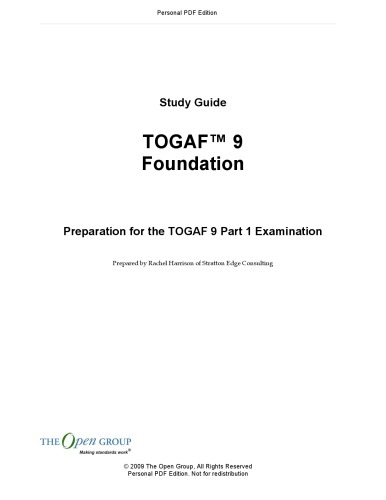TOGAF Version 9: Manual