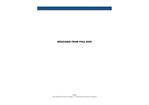 Messages from PISA 2000t
