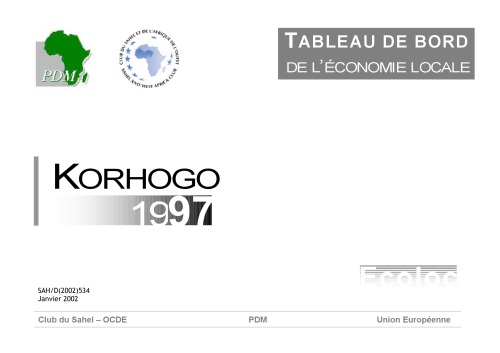 Écoloc - Gérer l’économie localement en Afrique - Evaluation et prospective / Etudes L’économie locale de Korhogo et de sa zone d’influence - Profil.