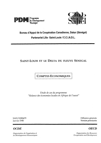 Écoloc - Gérer l’économie localement en Afrique - Evaluation et prospective / Etudes L’économie locale de Saint Louis et du delta du fleuve Sénégal - Comptes économiques.