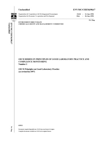 OECD Principles on Good Laboratory Practice