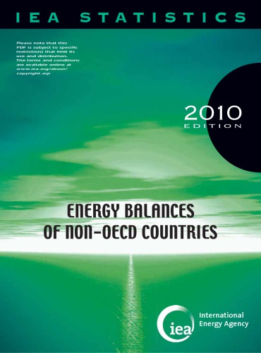 Energy Balances of non-OECD Countries 2010.