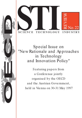 Special issue on "new rationale and approaches in technology and innovation policy."