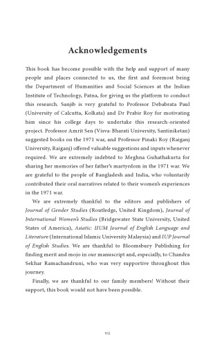 The Gendered War: Evaluating Feminist Ethnographic Narratives of the 1971 War of Bangladesh