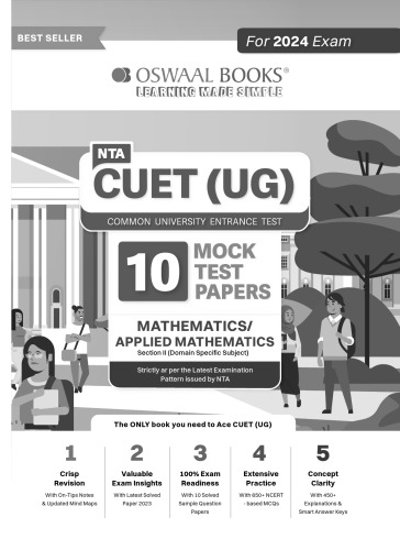 NTA CUET (UG) 10 Mock Test Sample Question Papers Applied Maths/Mathematics (2024)