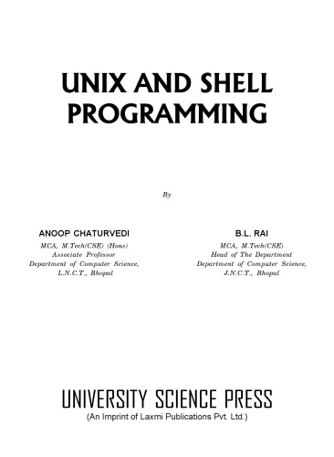 Unix and Shell Programming