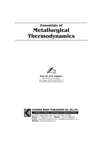 Essentials of Metallurgical Thermodynamics